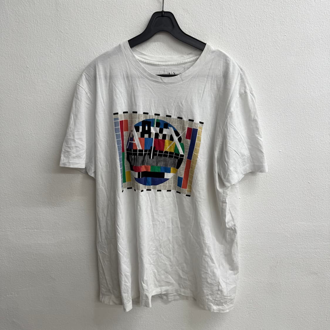 아르마니익스체인지 화이트 그래픽 티셔츠 xl 상품이미지1