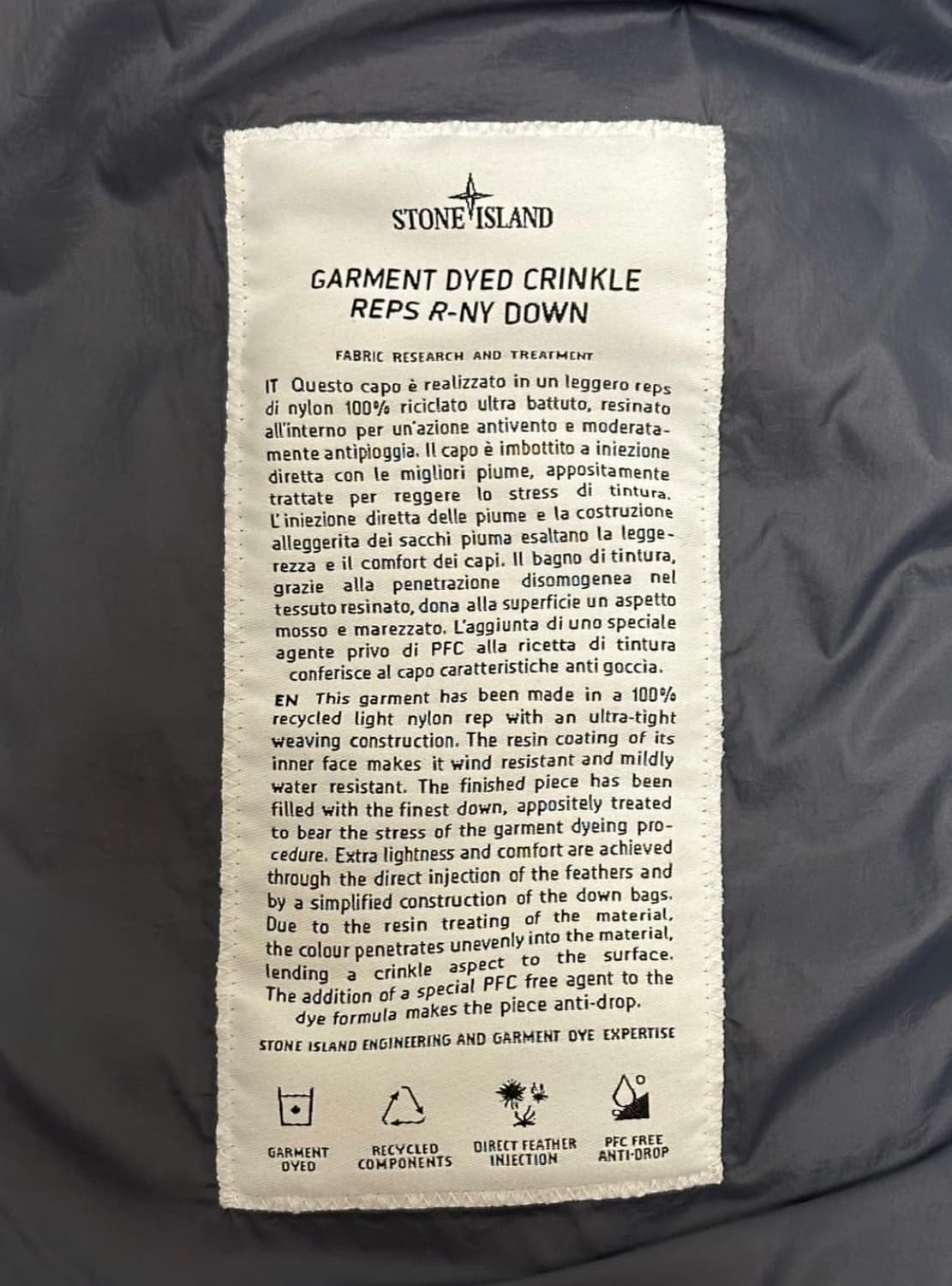 스톤아일랜드 크링클랩스 패딩 23fw XL(105-110) 상품이미지2