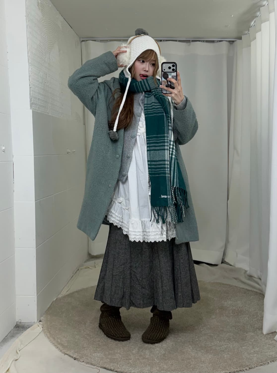 민트 코트 니혼진 하구미 원피스 코디세트 상품이미지2