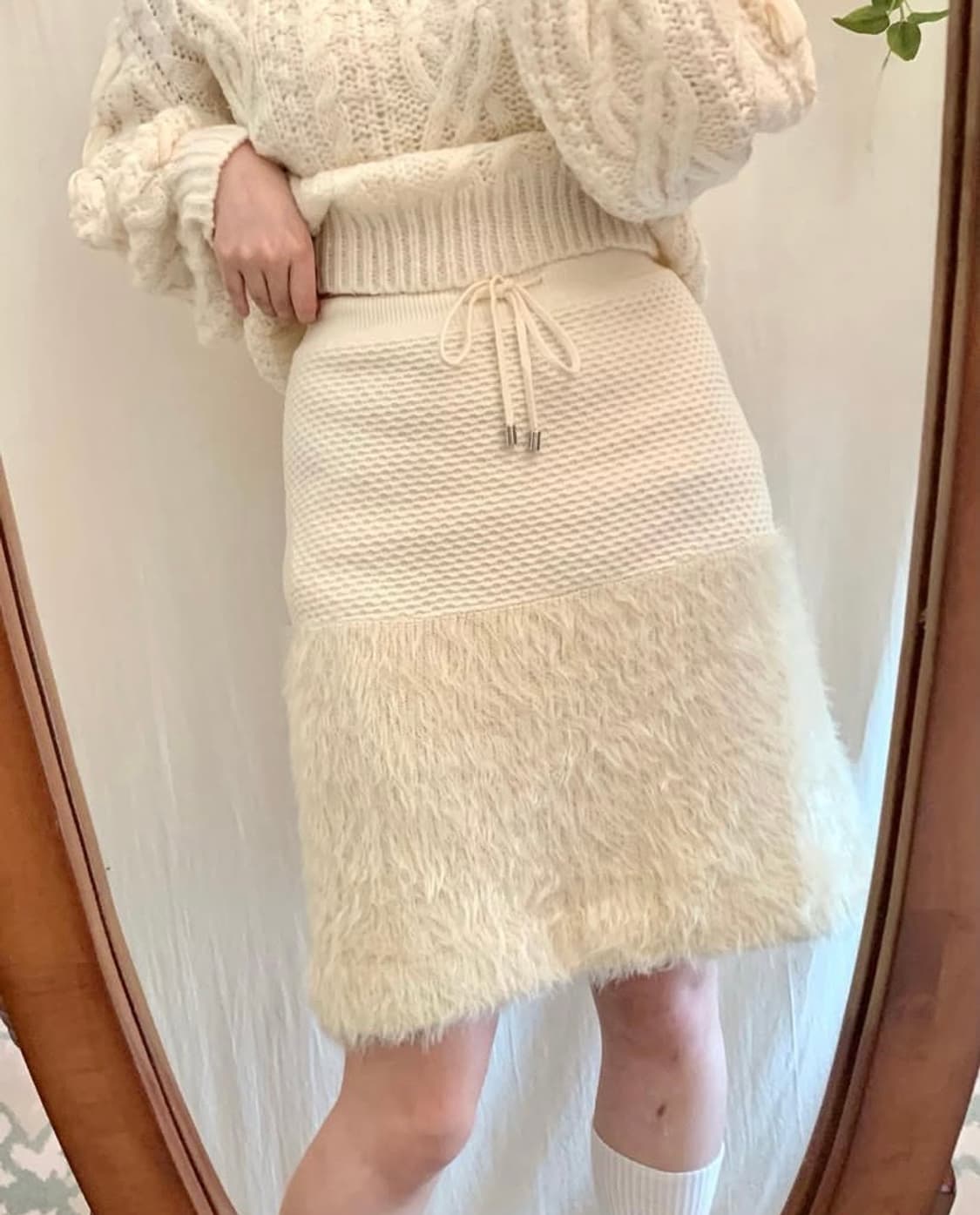 토끼퍼 니트 스커트 상품이미지2