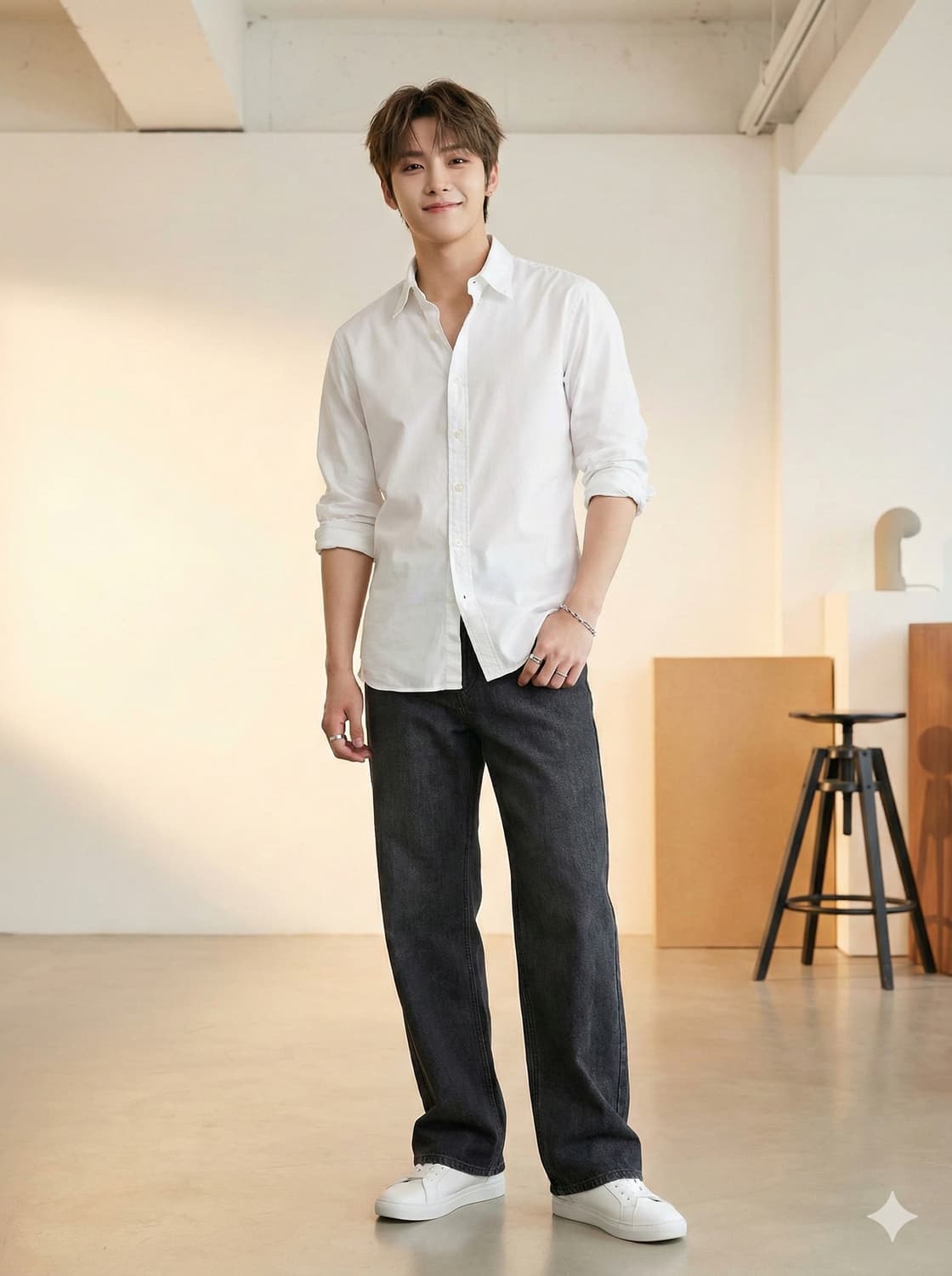 브룩스 브라더스 레드플리스 화이트 셔츠 상품이미지1