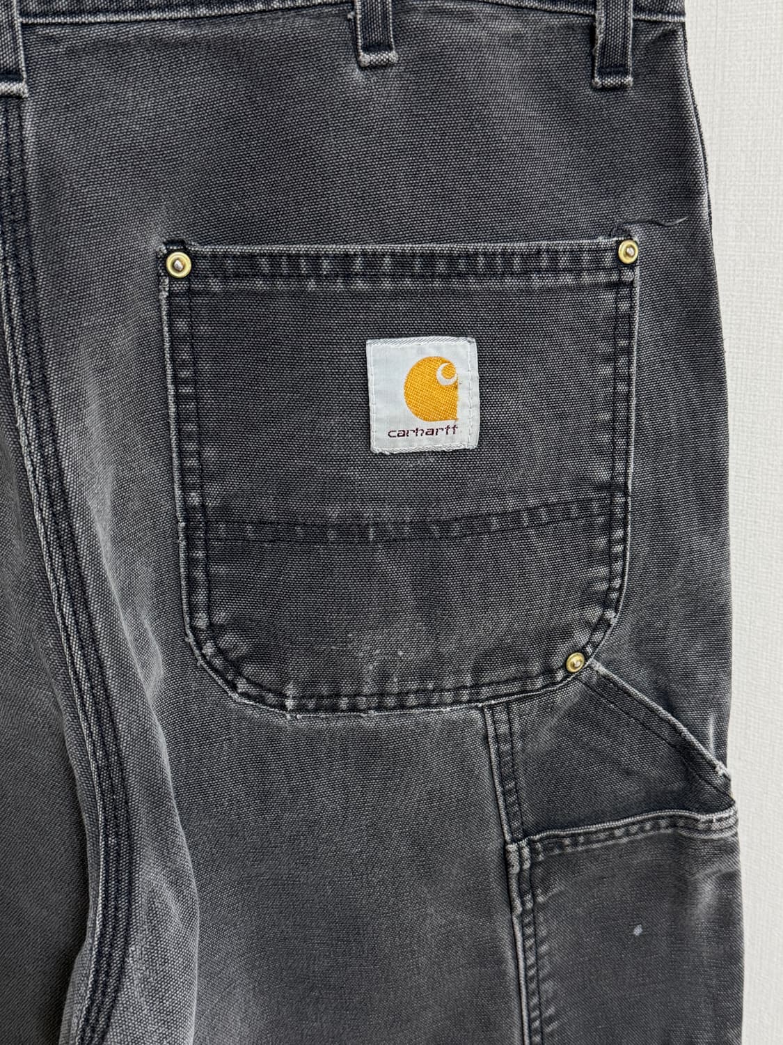 90s 칼하트 더블니 팬츠 블랙 그레이 bk01 상품이미지3