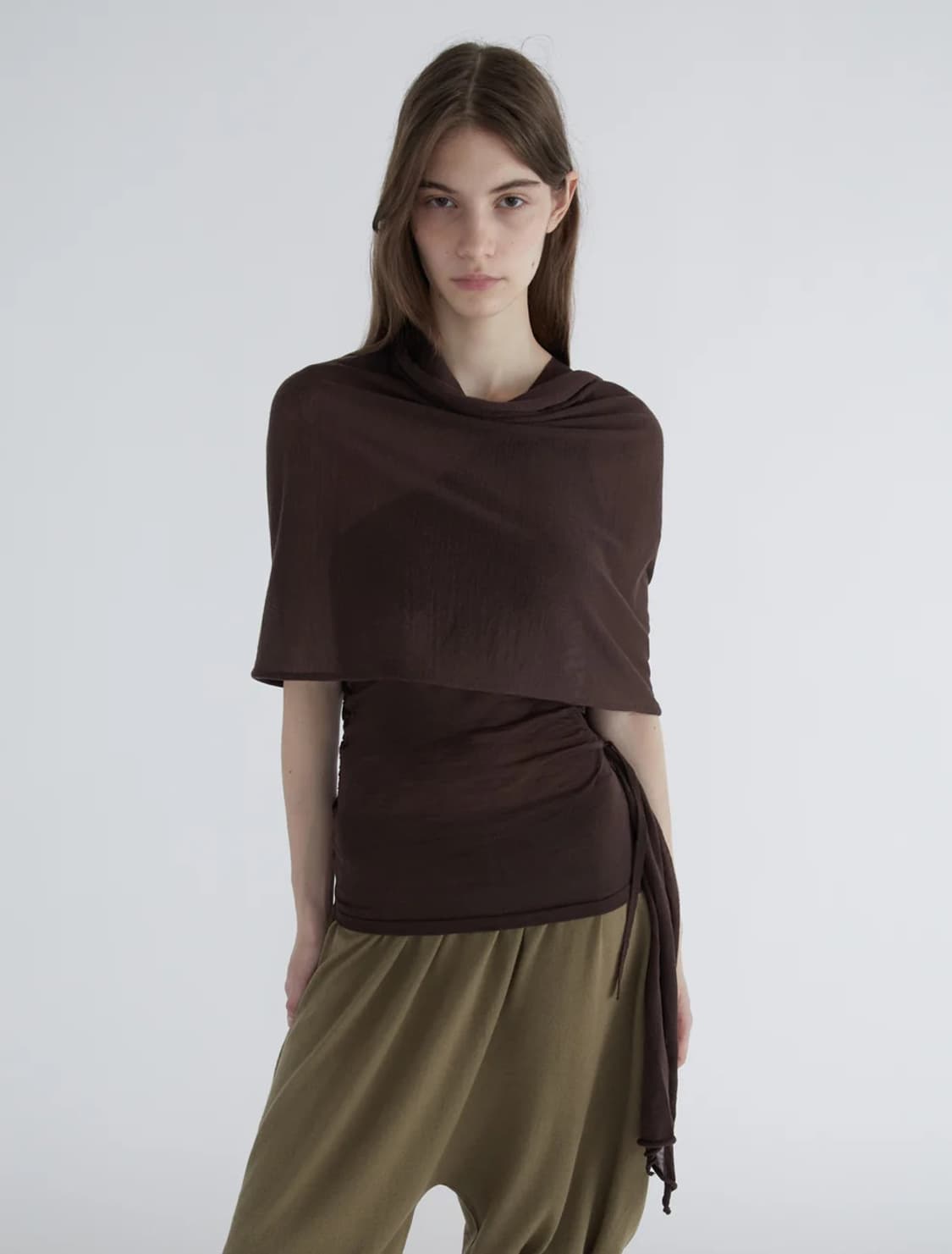 [XS,S,M,L]팔로마울 Puzzle 탑/브라운 상품이미지2