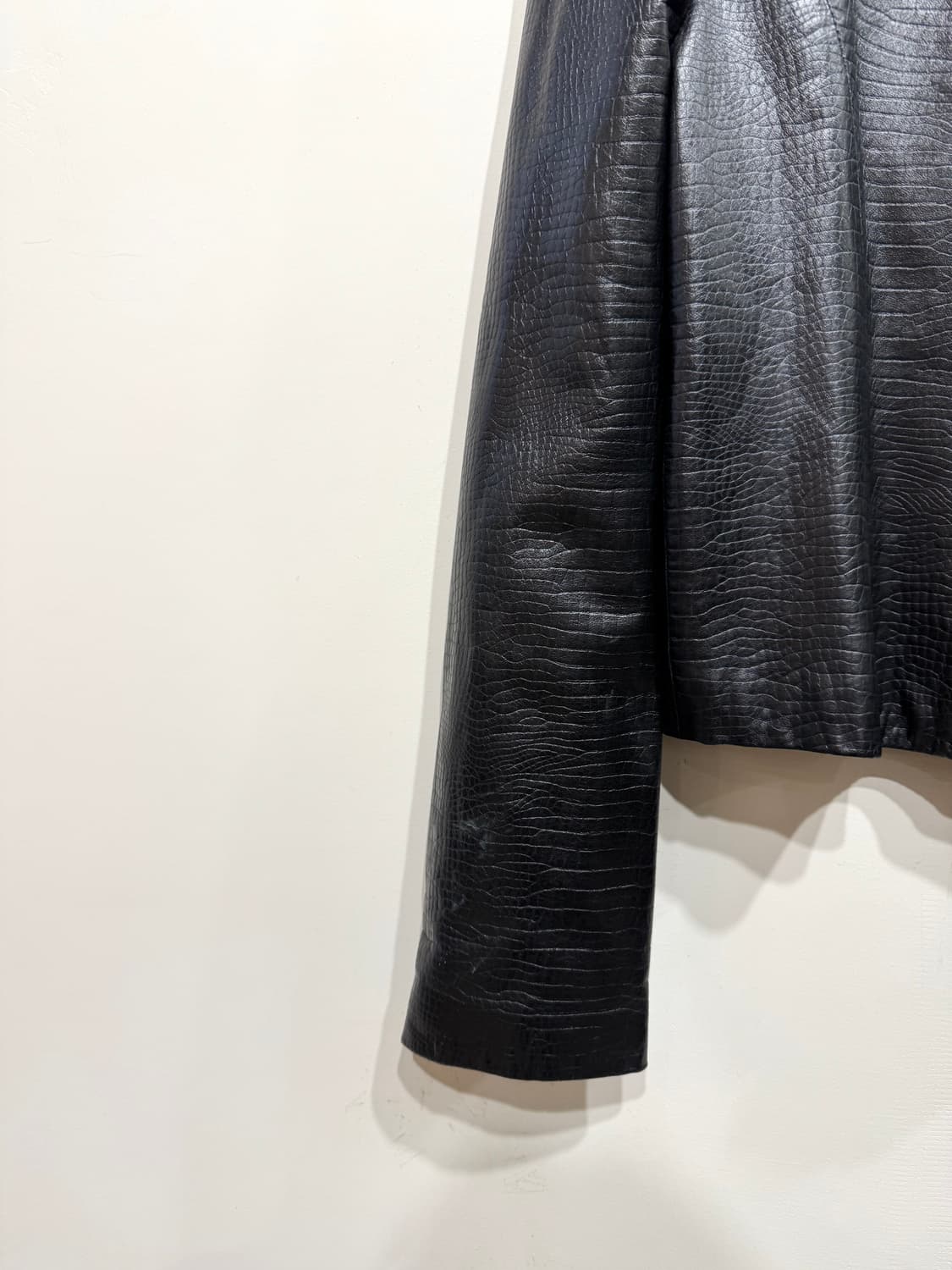 90's 엠포리오 아르마니 램스킨 레더 자켓 상품이미지4