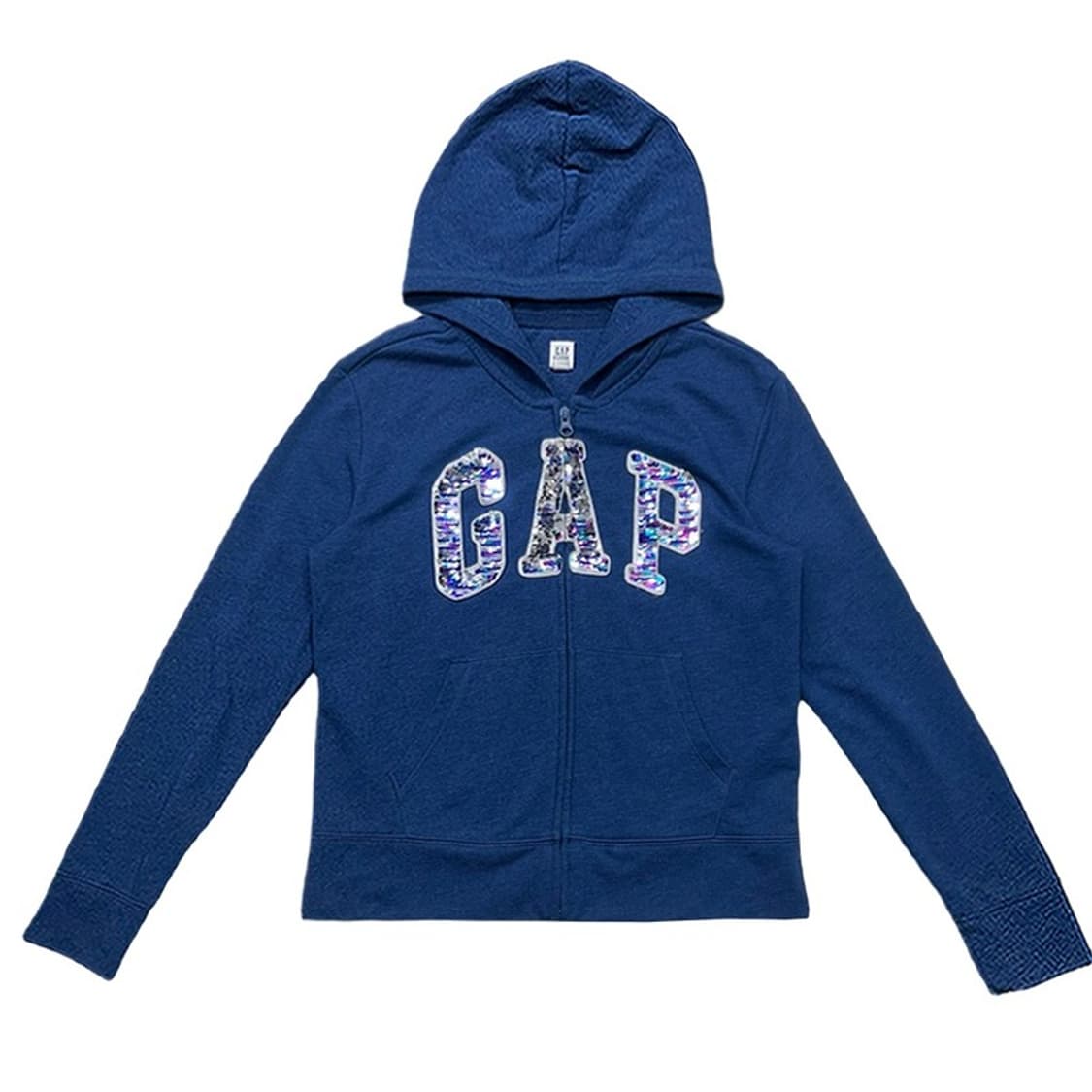 GAP 키즈 블루 플라워 로고 후드집업 XXL 상품이미지1