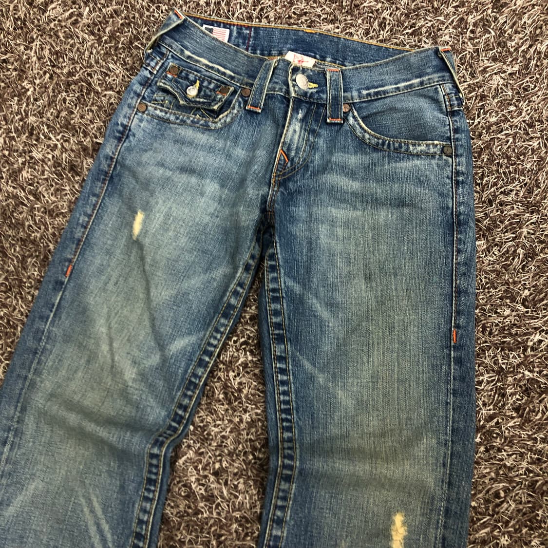 트루릴리전 Billy 빌리 플레어 부츠컷 워싱 디스 데님 팬츠 상품이미지3