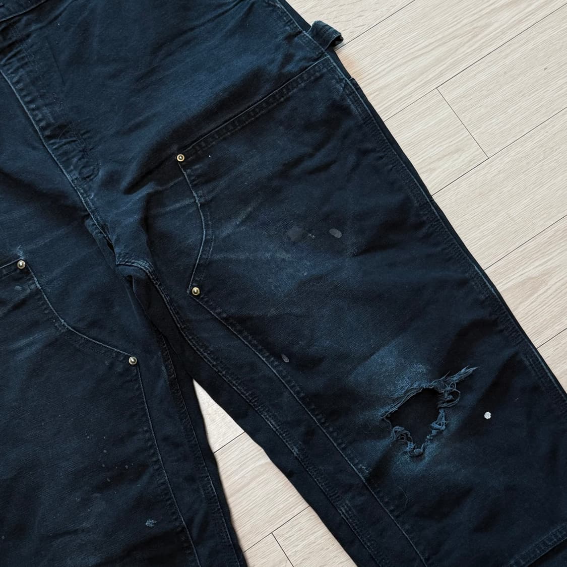 38) 빈티지 칼하트 더블니 블랙 팝니다 상품이미지4