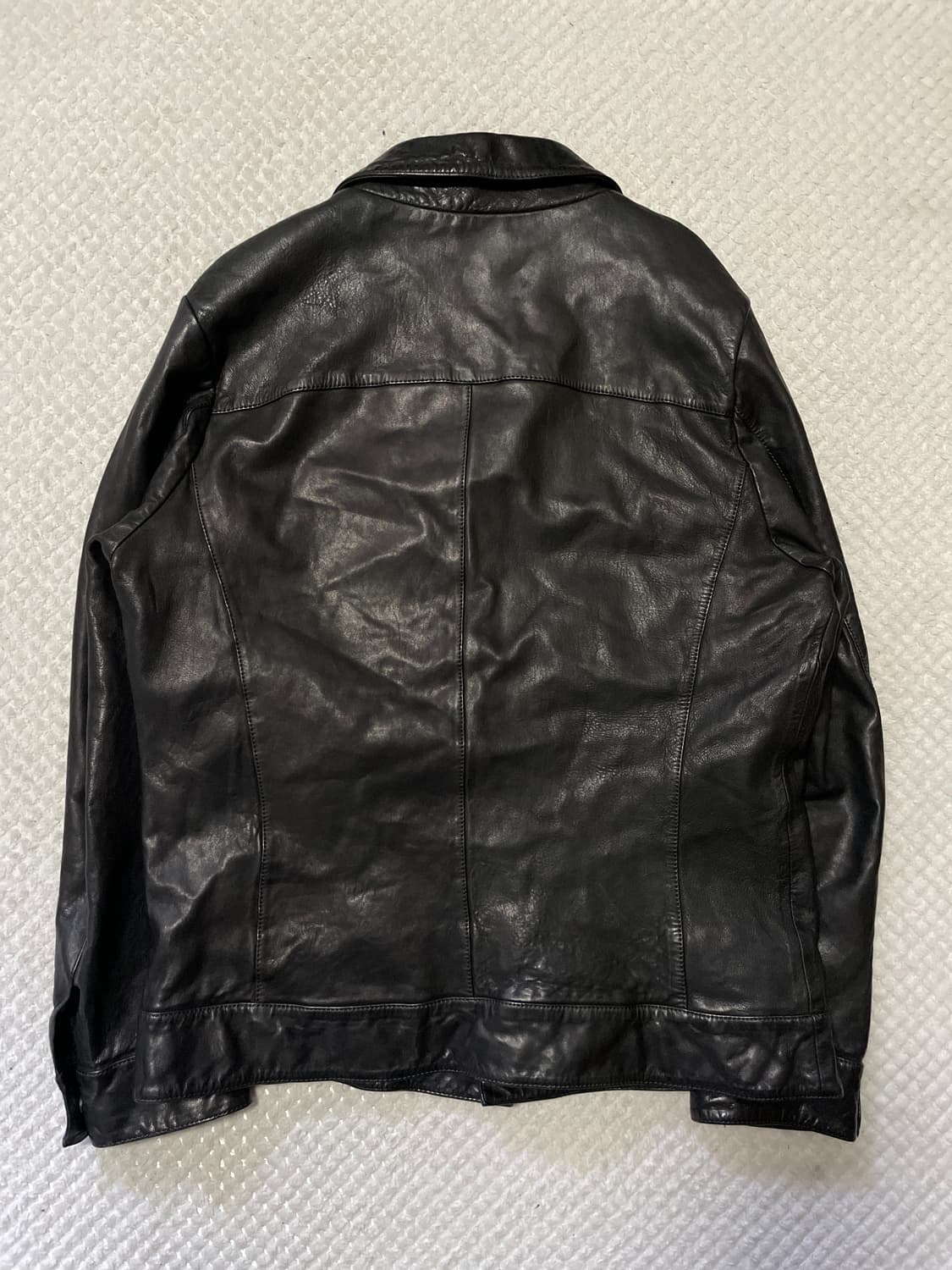 AND Z 웨스턴 무드 램스킨 양가죽 포켓 레더 트러커 자켓 상품이미지2