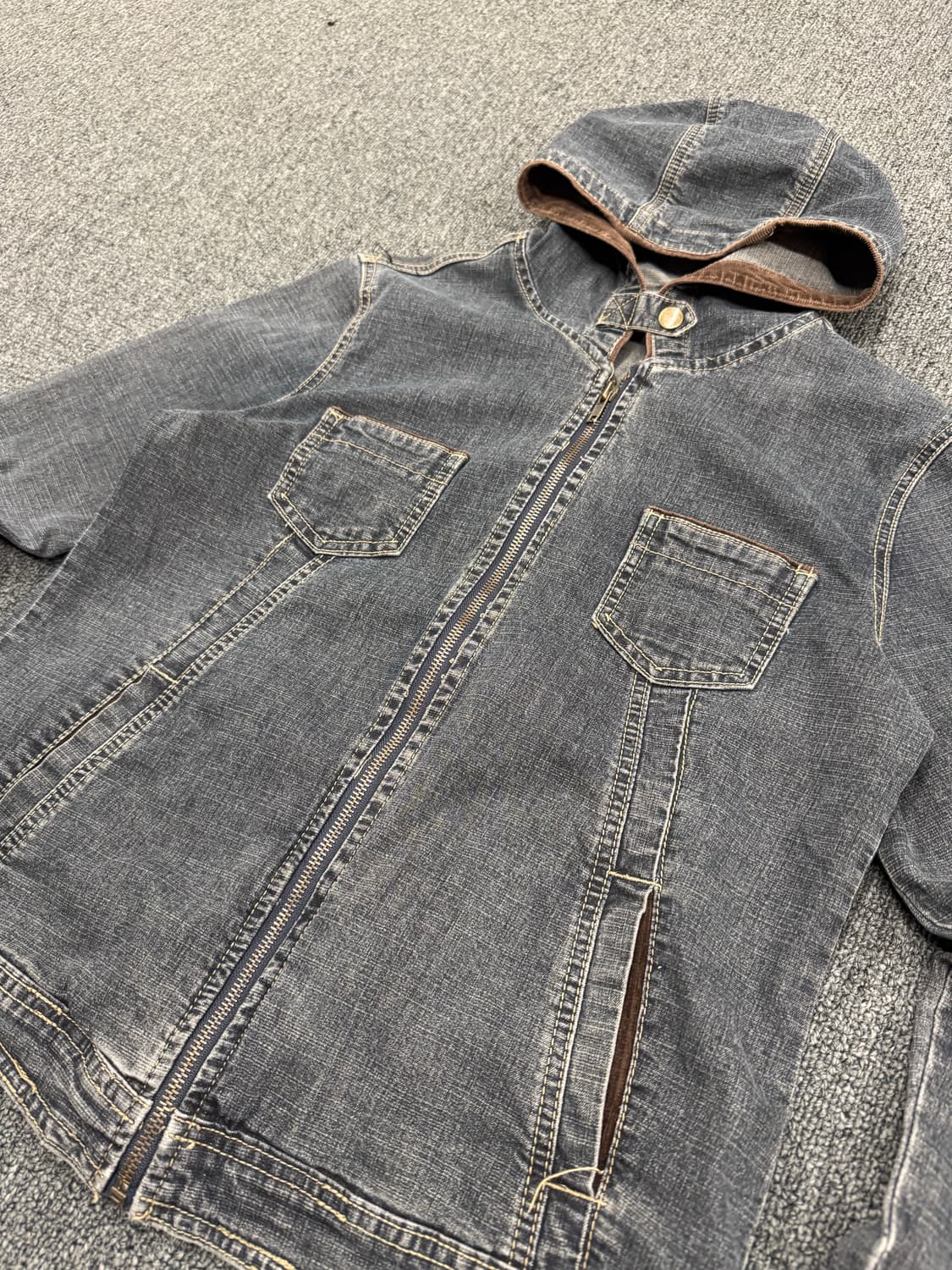 ANKO 빈티지 여성 데님 후드집업자켓 상품이미지2