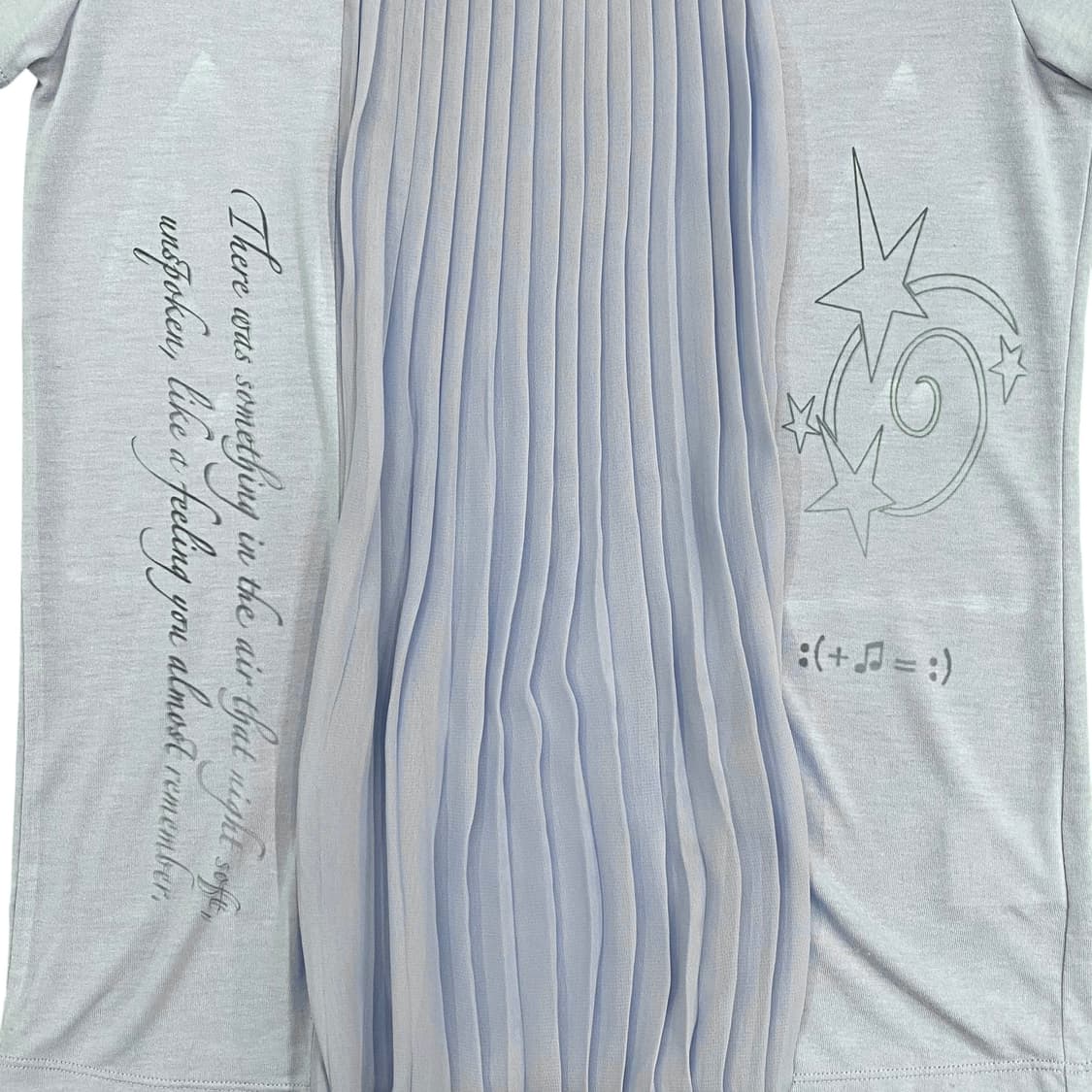 lettering fringe sky blue top  상품이미지6