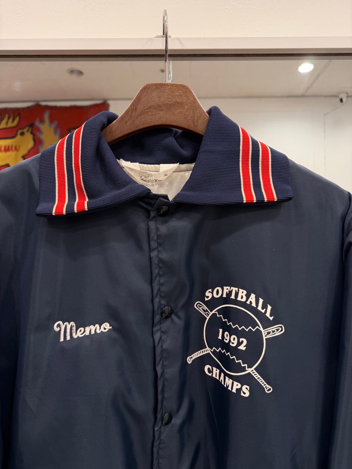 90s Gem Sportswear 베이스볼 새틴 자켓 (made USA) 상품이미지3