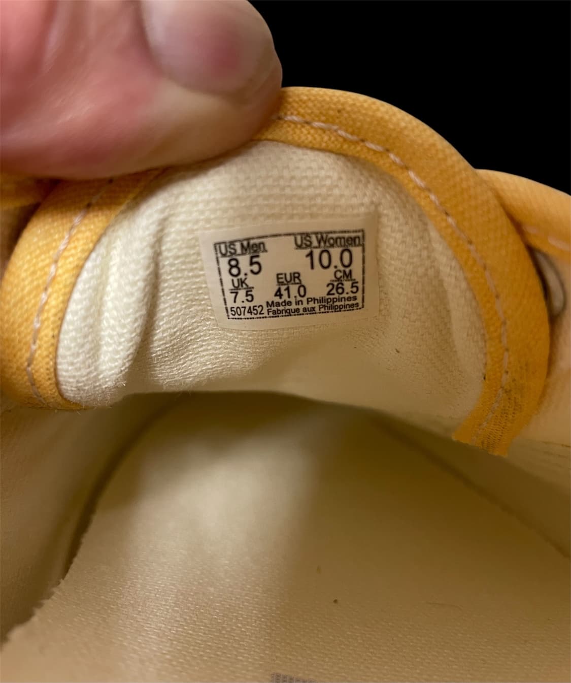 반스 어센틱 리이슈 44 솔트 워시 옐로우 사이즈 265 상품이미지8