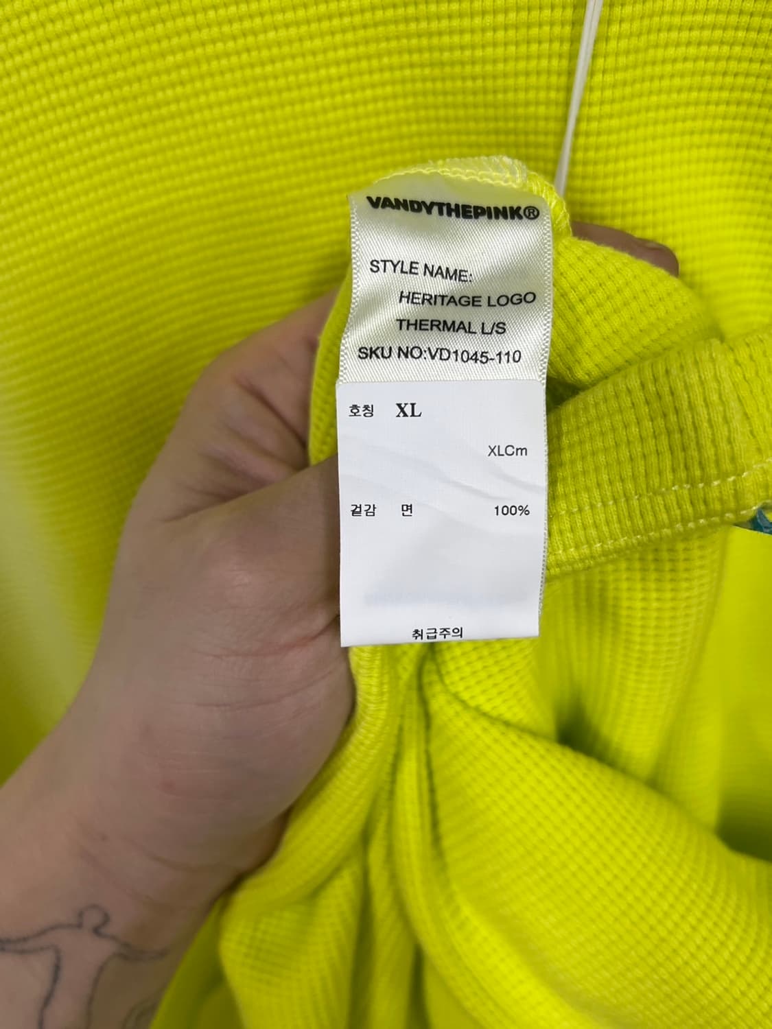 반디더핑크 헤리티지 빅로고 써멀 긴팔 티셔츠 상품이미지7