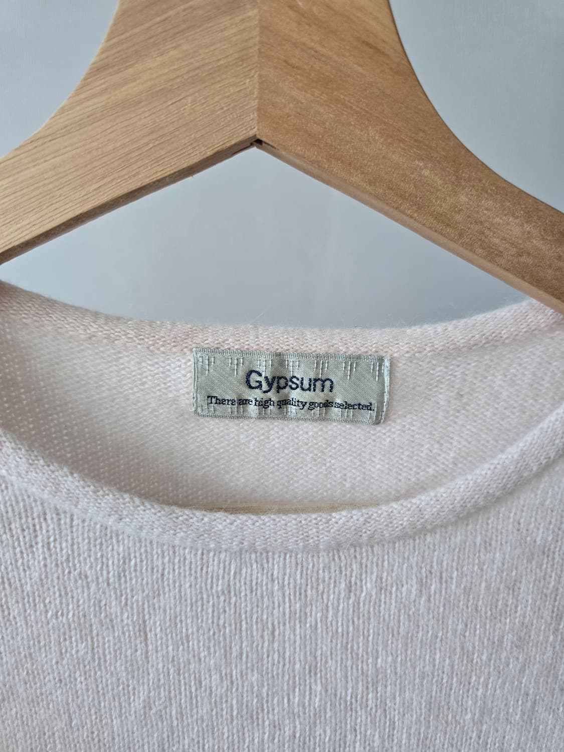 Gypsum 핑크 배색 앙고라 니트 M 상품이미지5