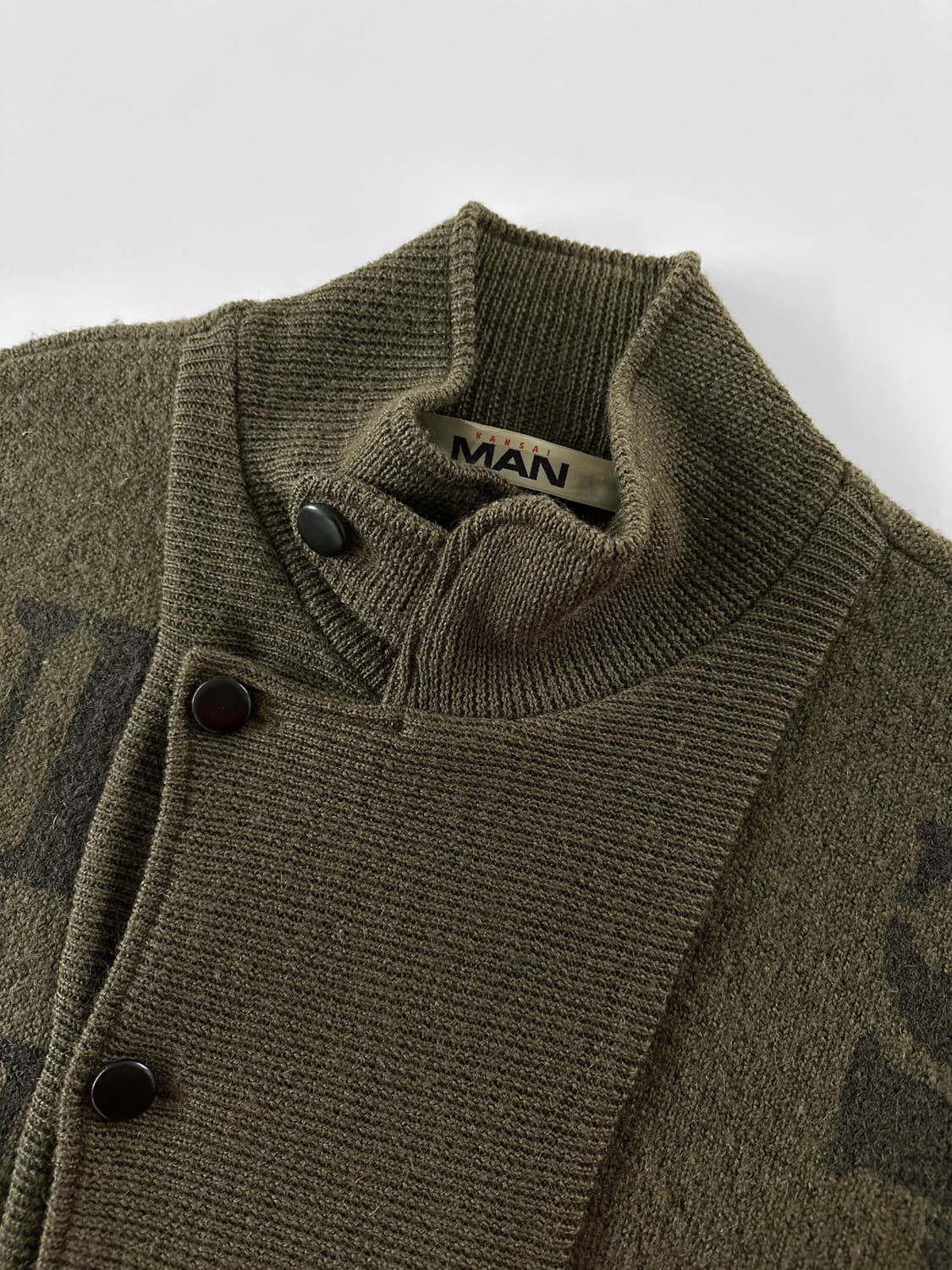 80~90s 빈티지 간사이 야마모토 맨 울 니트 자켓 상품이미지4