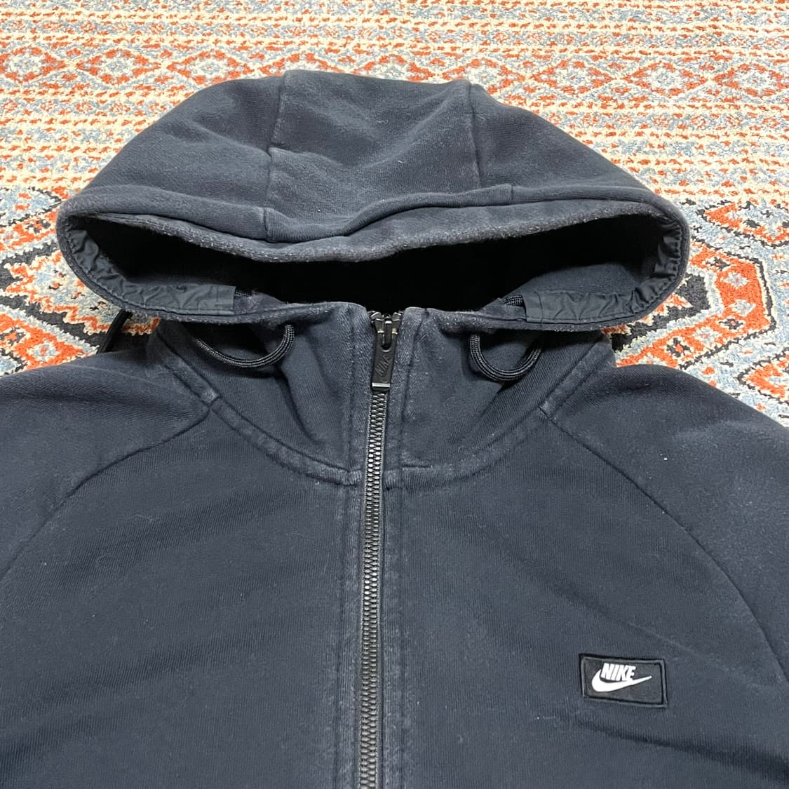 나이키 스몰로고 블랙 풀집업 후드집업 남성L 상품이미지3