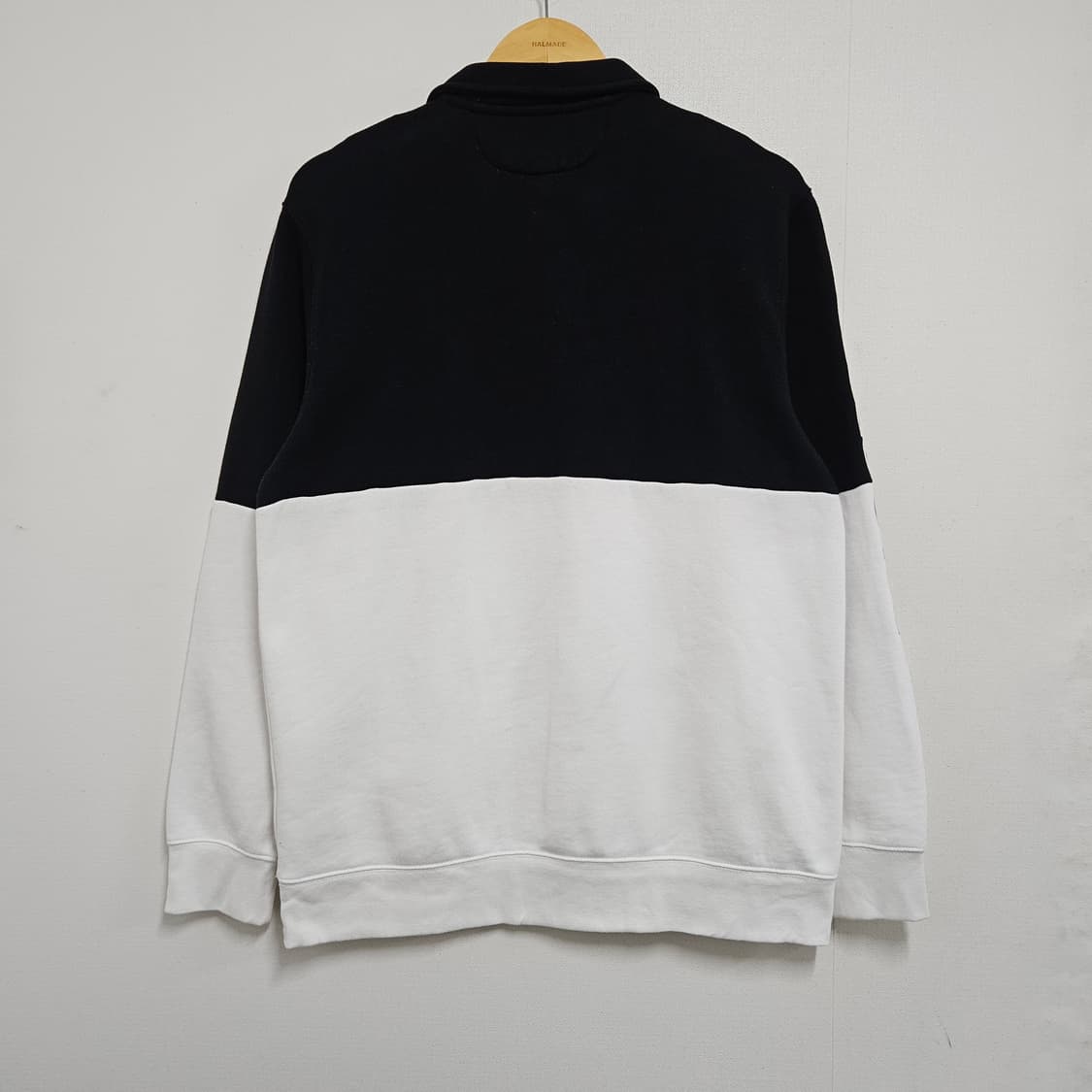 폴로 스포츠 블랙 화이트 카라 기모 맨투맨 상품이미지5