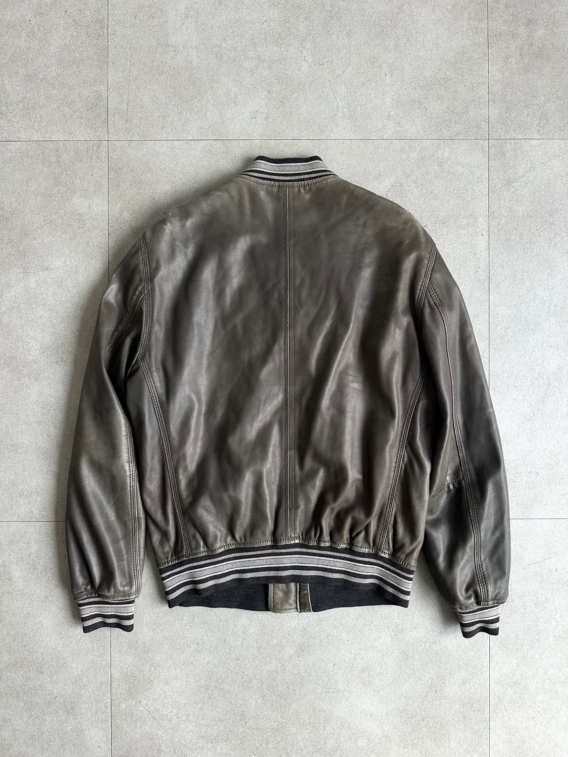 돌체앤가바나 00s 브라운 램스킨 레더 봄버 상품이미지4