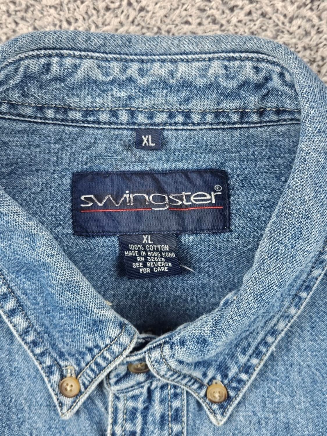 SWINGSTER 크롭 밴딩 커스텀 데님 셔츠 ( XL ) / 11638 상품이미지9