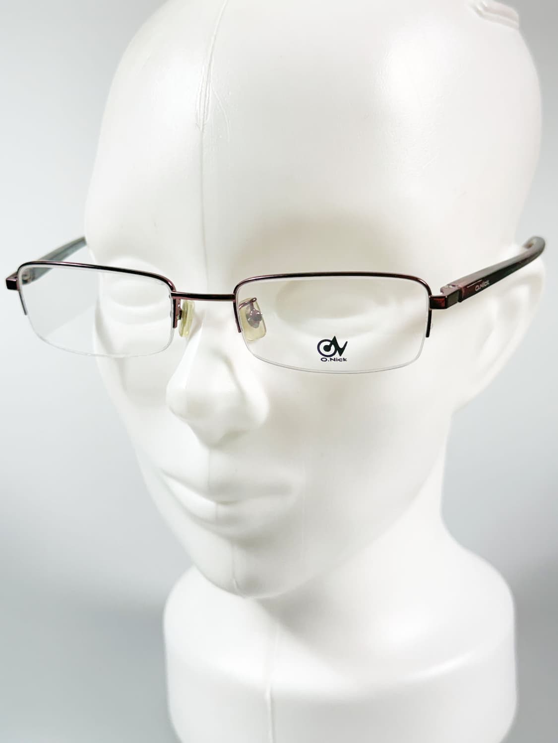 O.NICK 반무테 스퀘어 메탈 프레임 빈티지 안경 상품이미지8