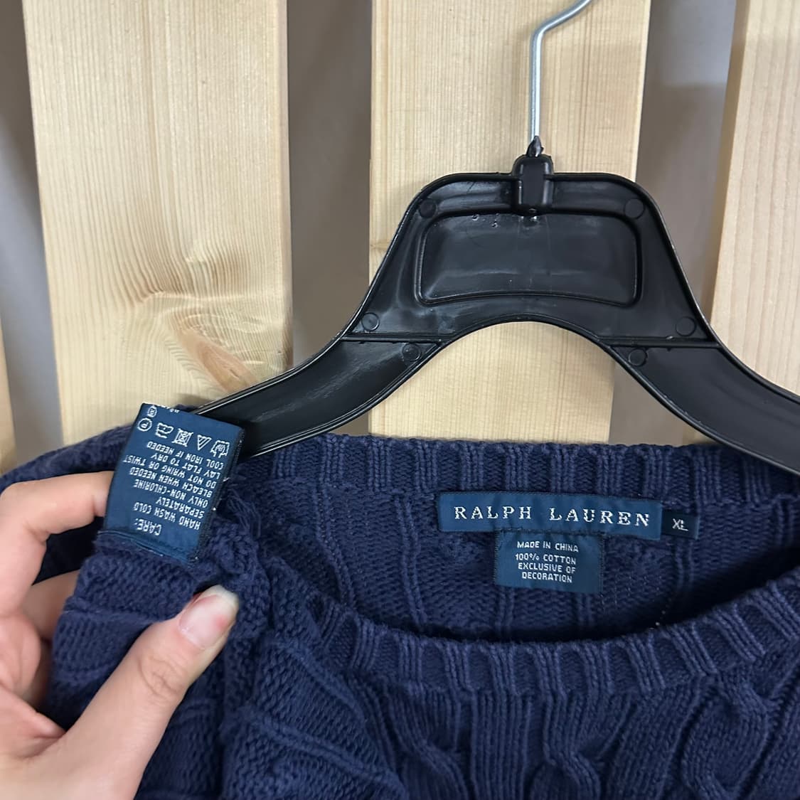 (M) 폴로 랄프로렌 네이비 꽈배기 케이블 니트 상품이미지4