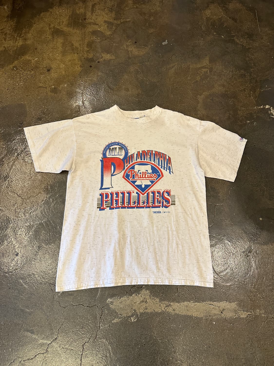 90s USA 빈티지 MLB 필라델피아 필리스 그래픽 반팔티 XL 상품이미지1