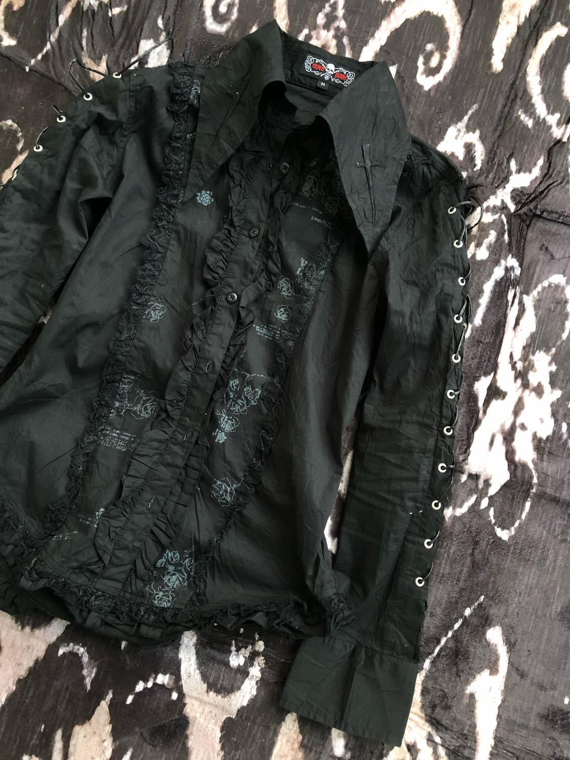 MadPunks eyelet frill shirt 상품이미지3