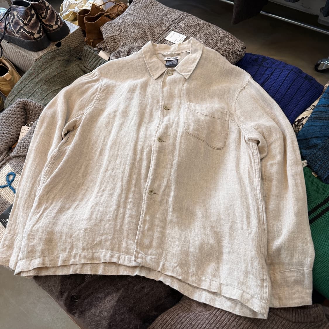 00 ~ 10S 아워레가시 린넨 셔츠 자켓 52 XL 상품이미지4