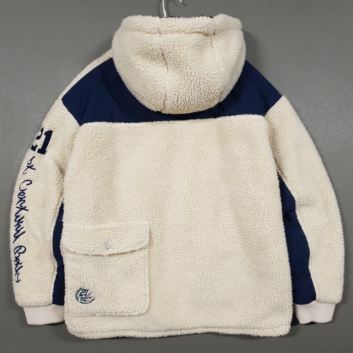 로맨틱크라운 신형 헤비 레이아웃 플리스 쉐르파 후드집업 점퍼 오트밀 L 상품이미지10