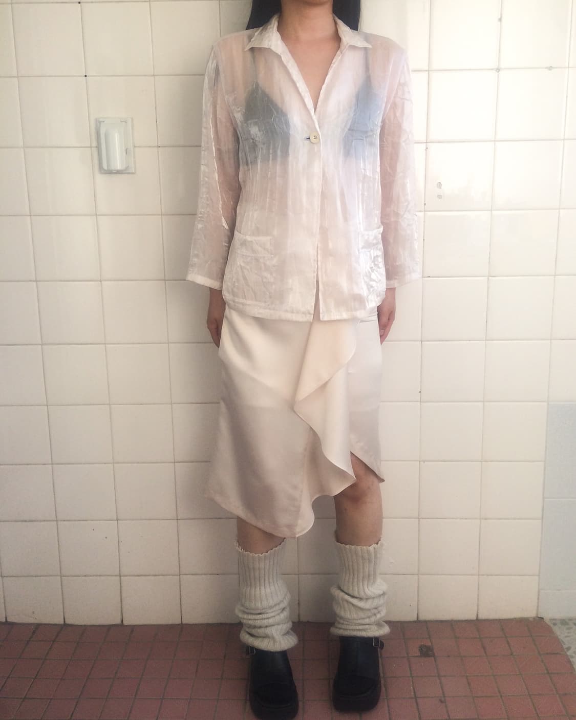Ruffle point midi skirt 상품이미지6