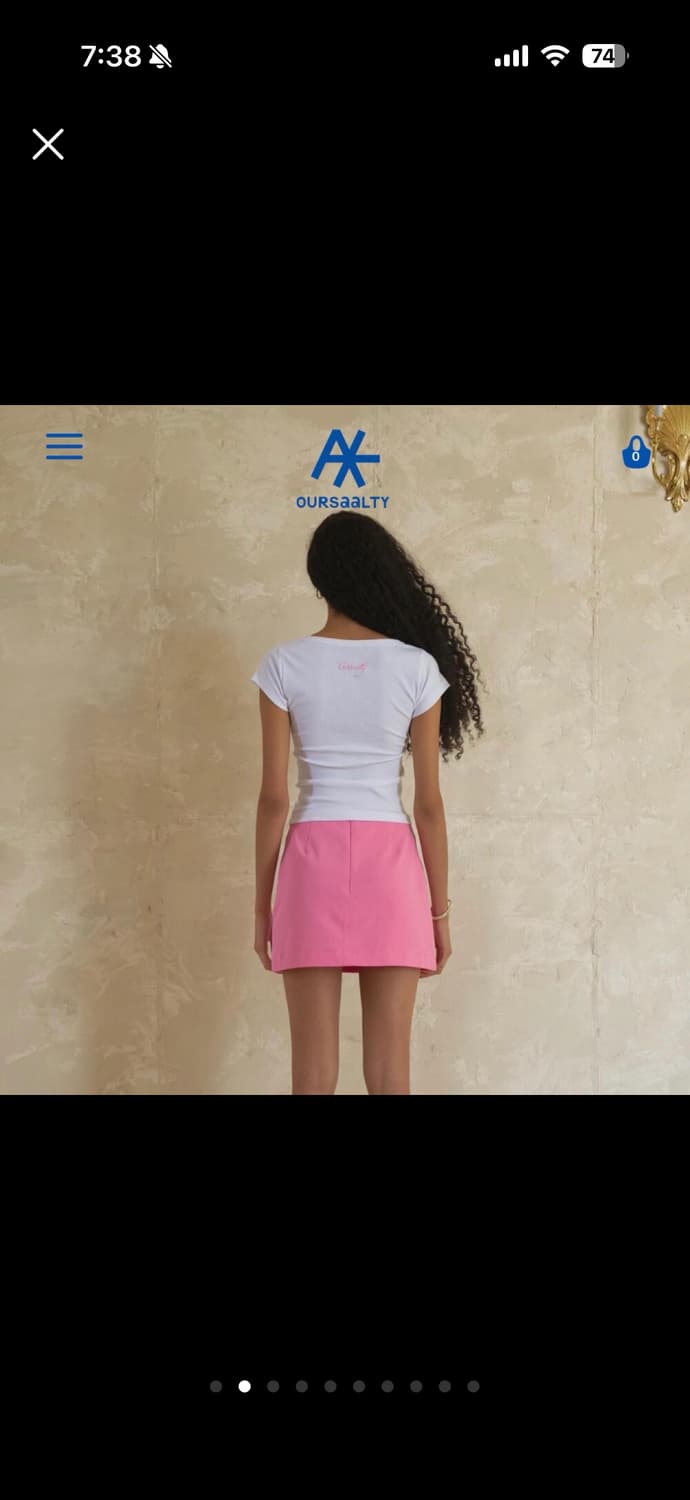 새상품) 아우어솔티 스쿱넥 화이트 상품이미지7