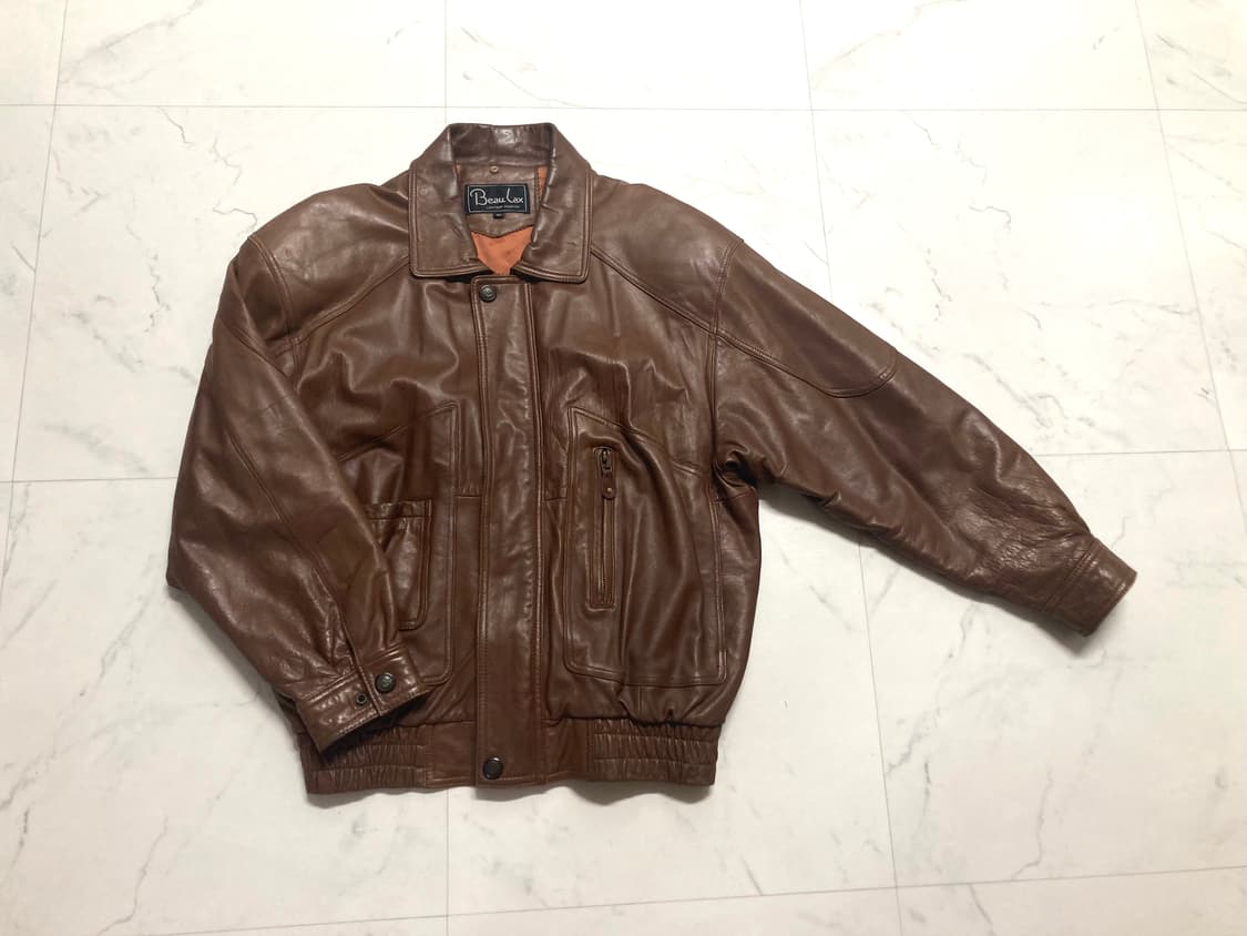 90s 램스킨 양가죽 A-2 레더 봄버 자켓 100-105 상품이미지1