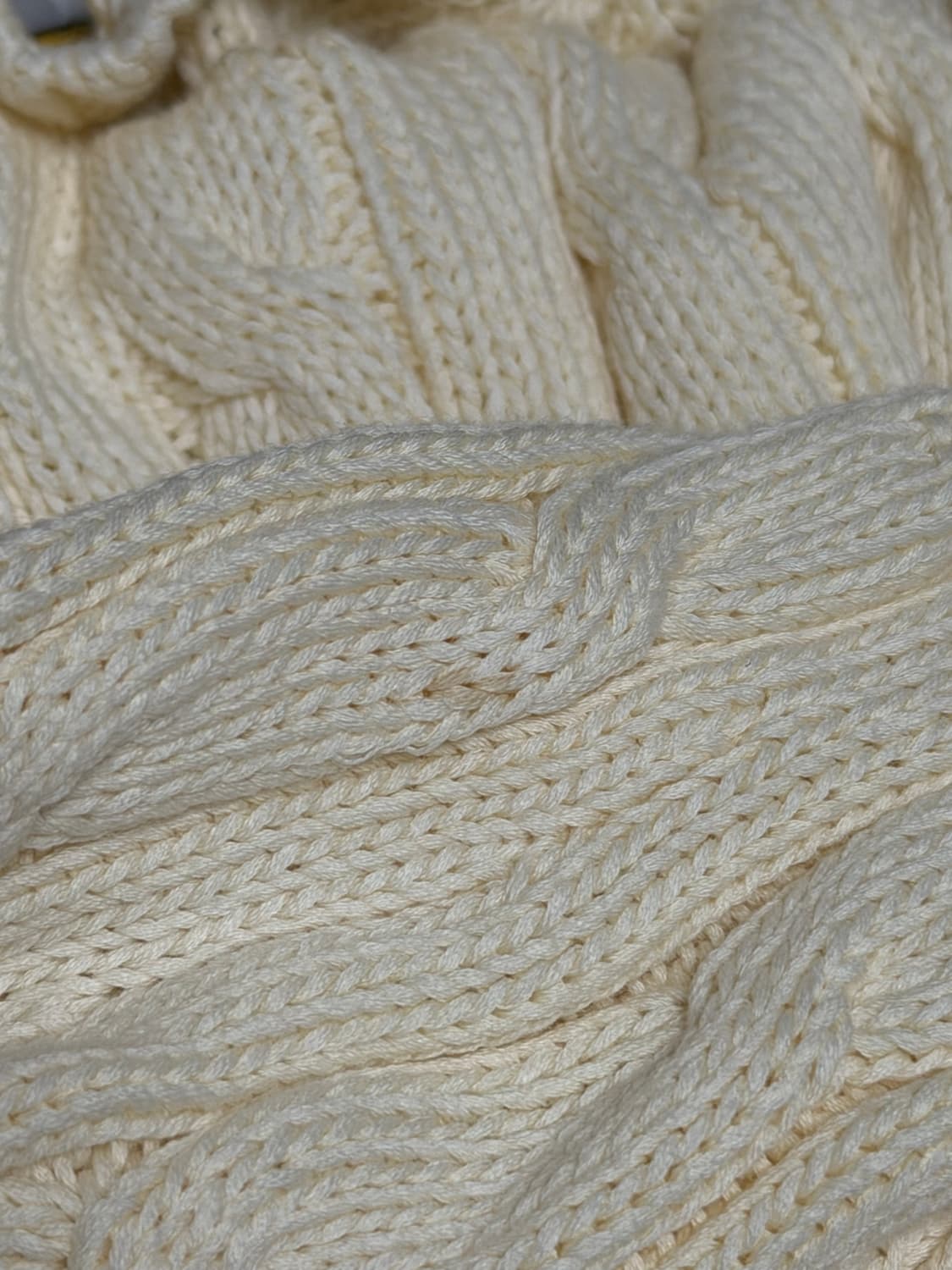 정품 백화점판 폴로 랄프로렌 케이블 니트 브이넥 아이보리 S (새상품) 상품이미지5