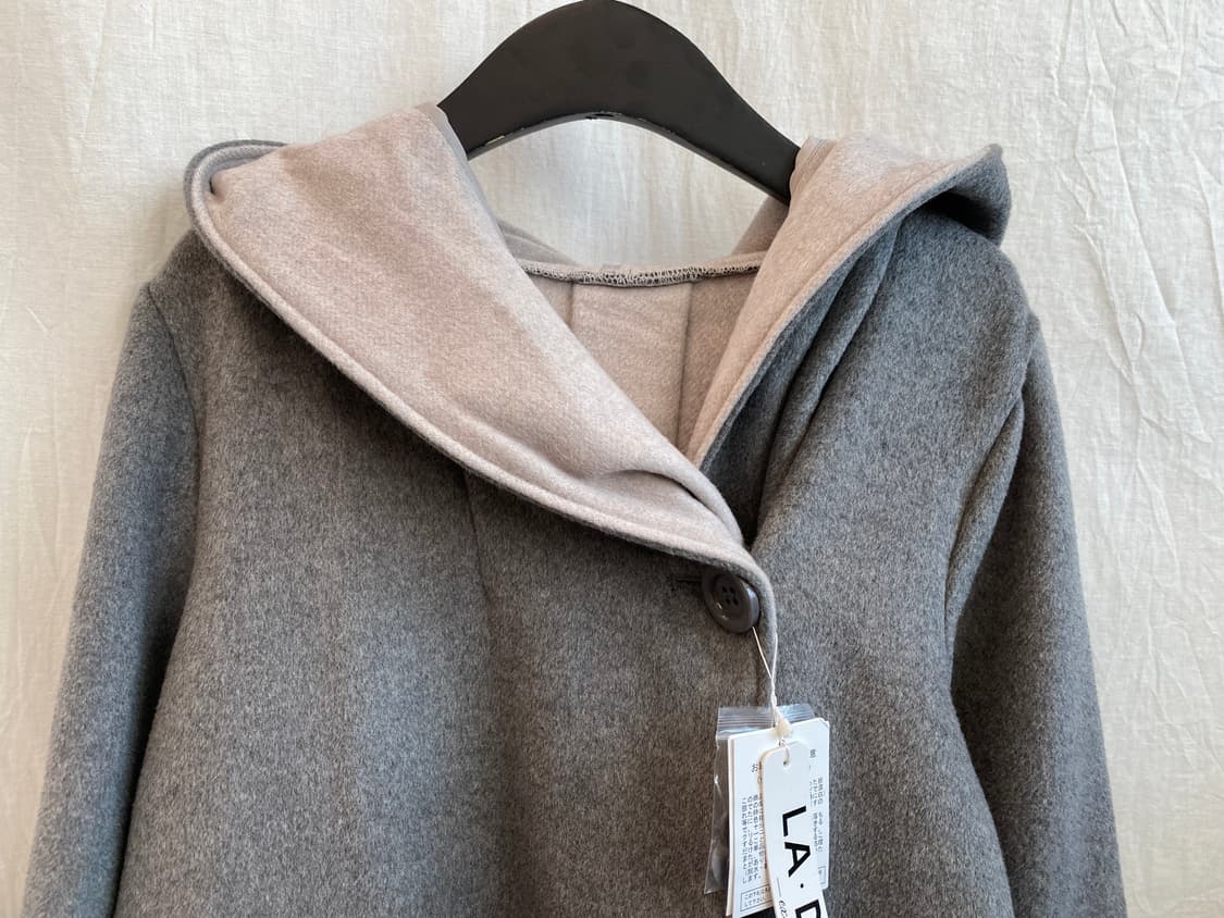 LADORA 울혼방 후드 코트 상품이미지2