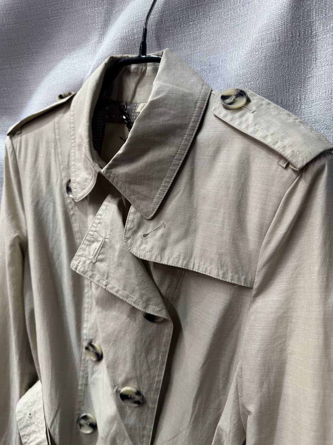 버버리 코튼/실크 혼방 샌드링엄 코트 8(S) 상품이미지2