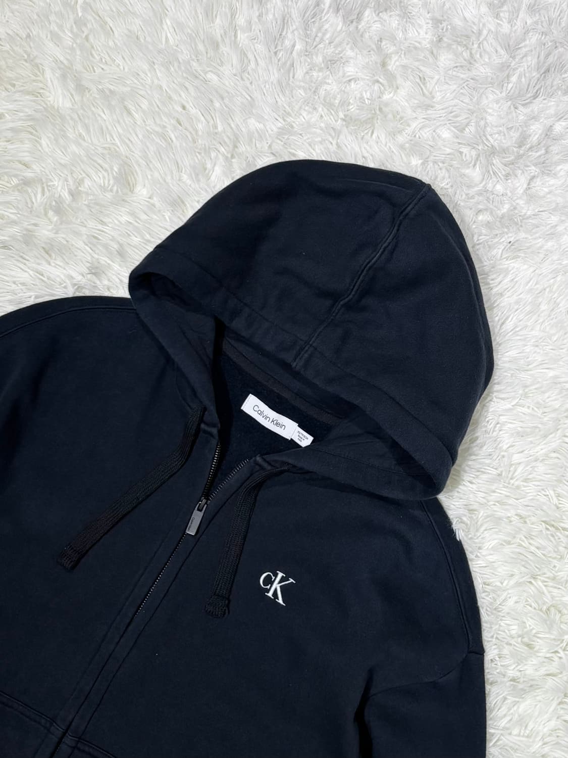 캘빈클라인 스몰로고 네이비 후드집업 상품이미지4