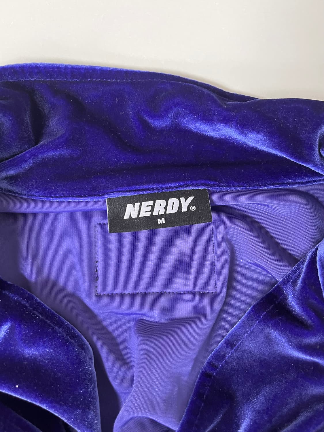 M) 널디 벨벳 트랙탑 져지 퍼플 상품이미지4