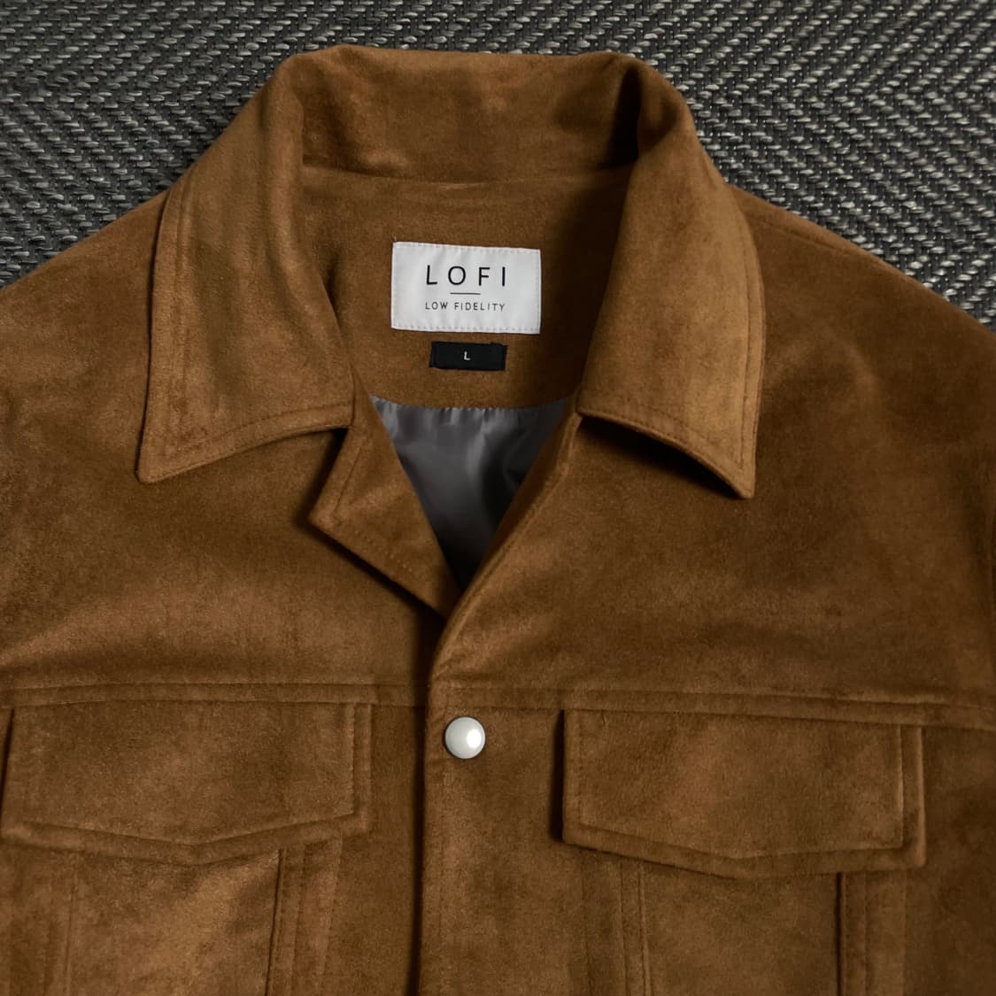 Lofi 미니멀 비건 스웨이드 트러커 자켓y 3972 상품이미지5