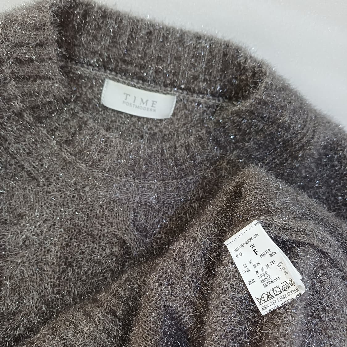 한섬 티임 펄 라운드 니트 여성 90F 고급스러움 훌륭 사랑봉봉 상품이미지4