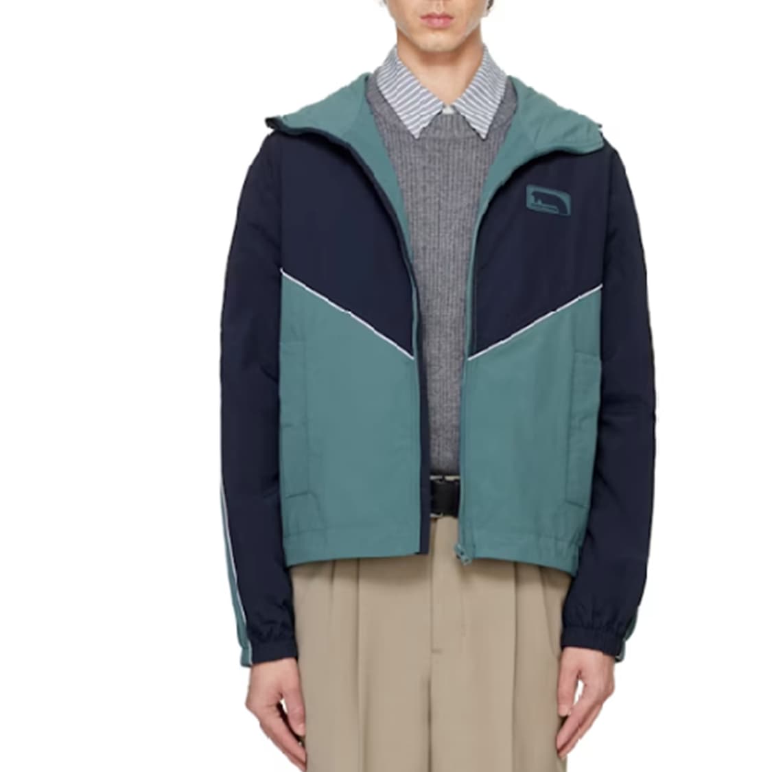 국내 메종키츠네 콘트라스트 윈드브레이커 후드 자켓 남성 XL 사랑봉봉 상품이미지9