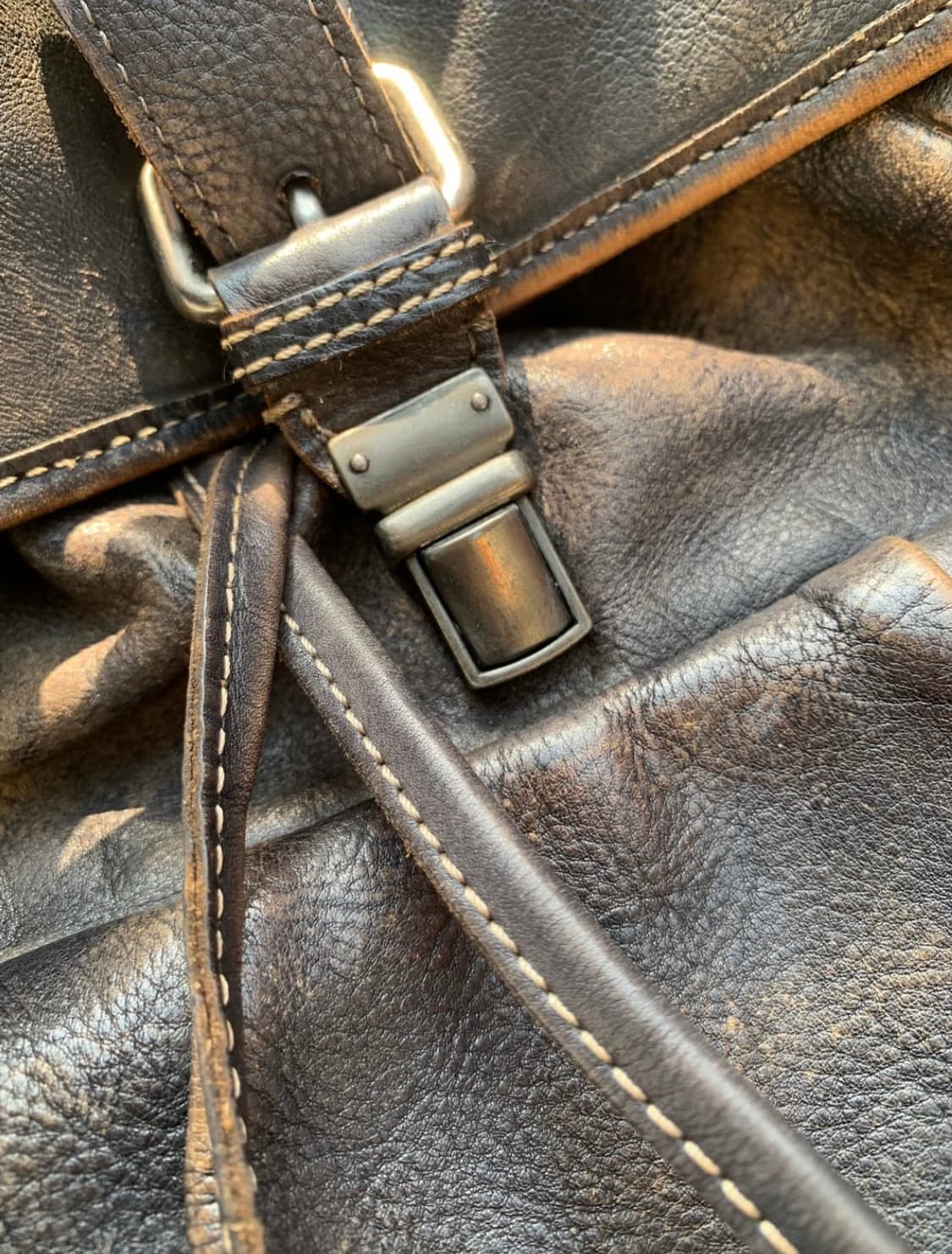 빈티지 레더 백팩 상품이미지3