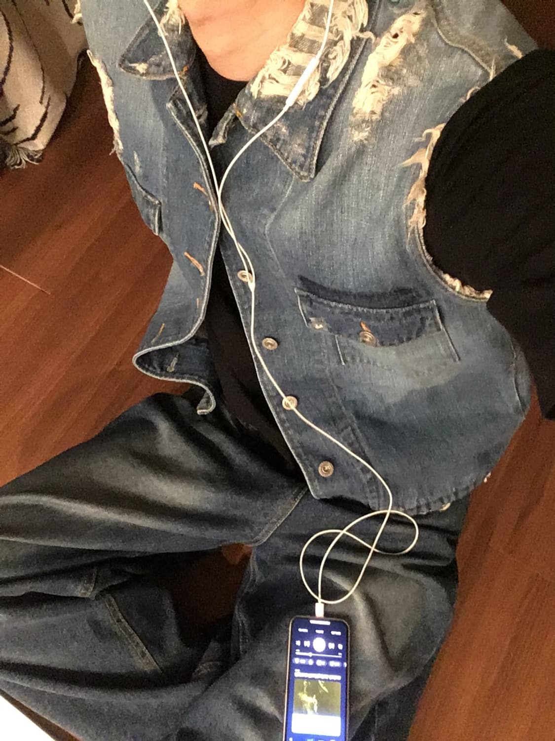 SLY 빈티지 데님 베스트 상품이미지2