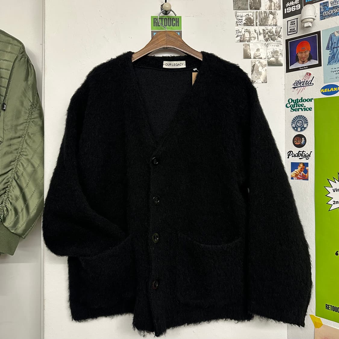 아워레가시 모헤어 가디건 블랙 상품이미지1