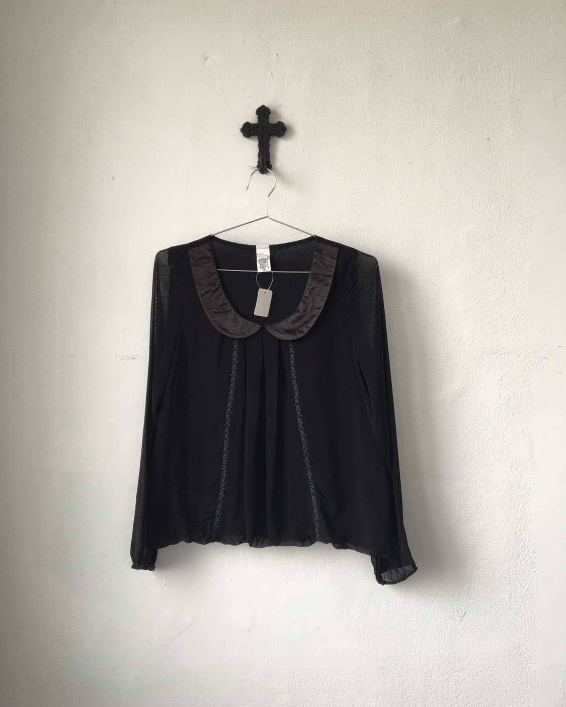 lace trimming  blouse 상품이미지2