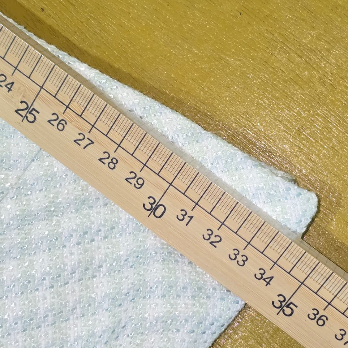 일본빈티지 라이트 블루 민트 트위드 체크 롱 스커트 26 [B50138] 상품이미지4