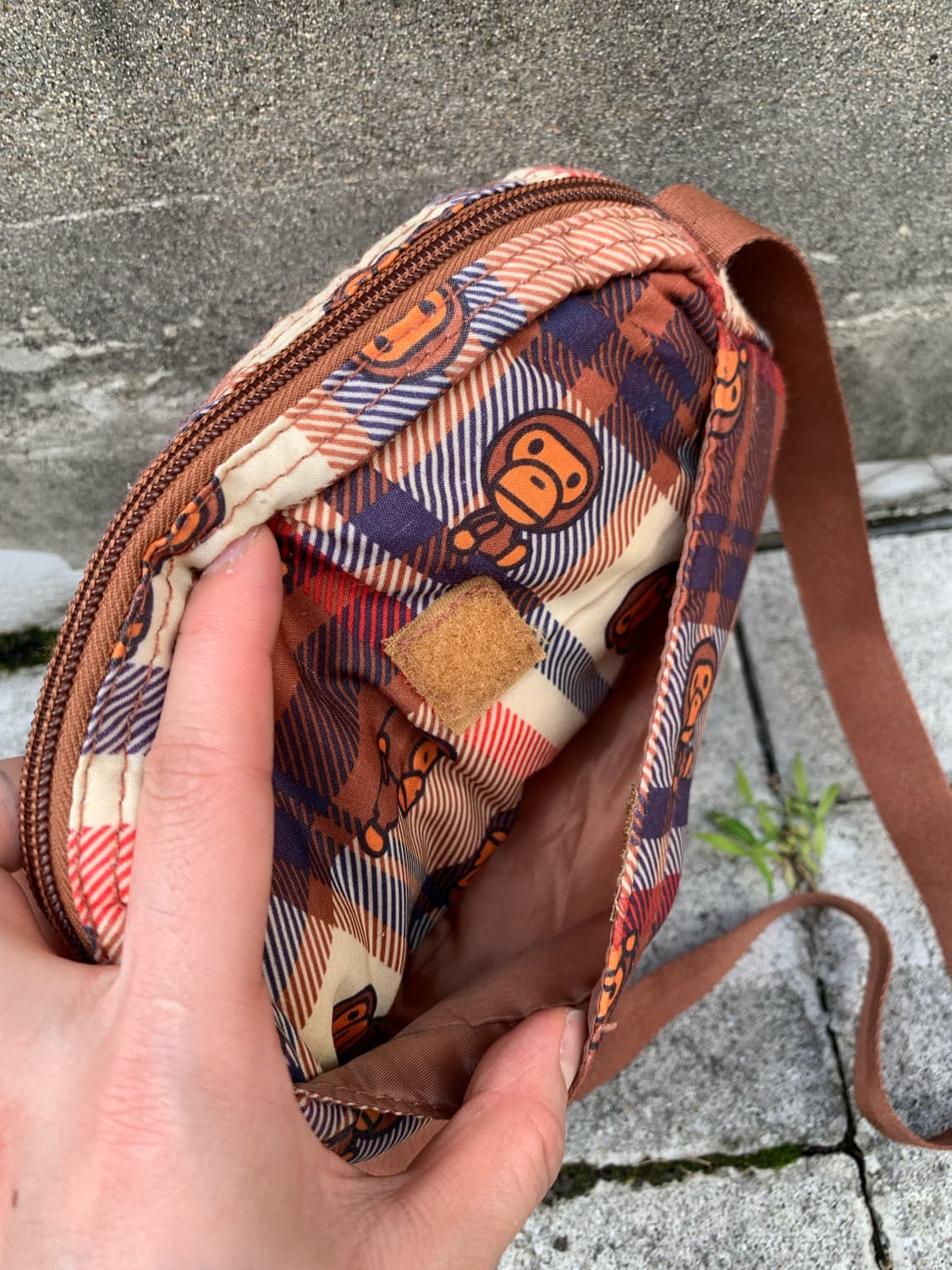 (빈티지)Bape 베이프 베이비 마일로 체크 숄더 크로스백 상품이미지3