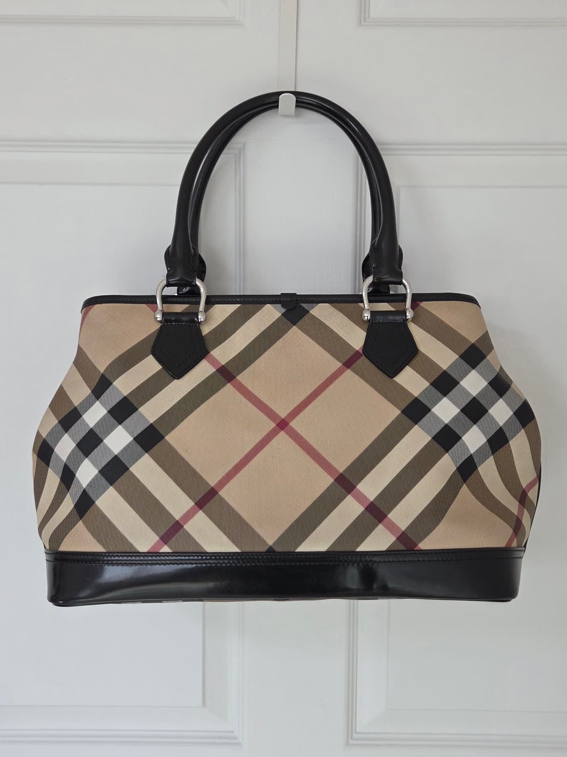 버버리 노바 체크 PVC/레더 토트백 상품이미지2
