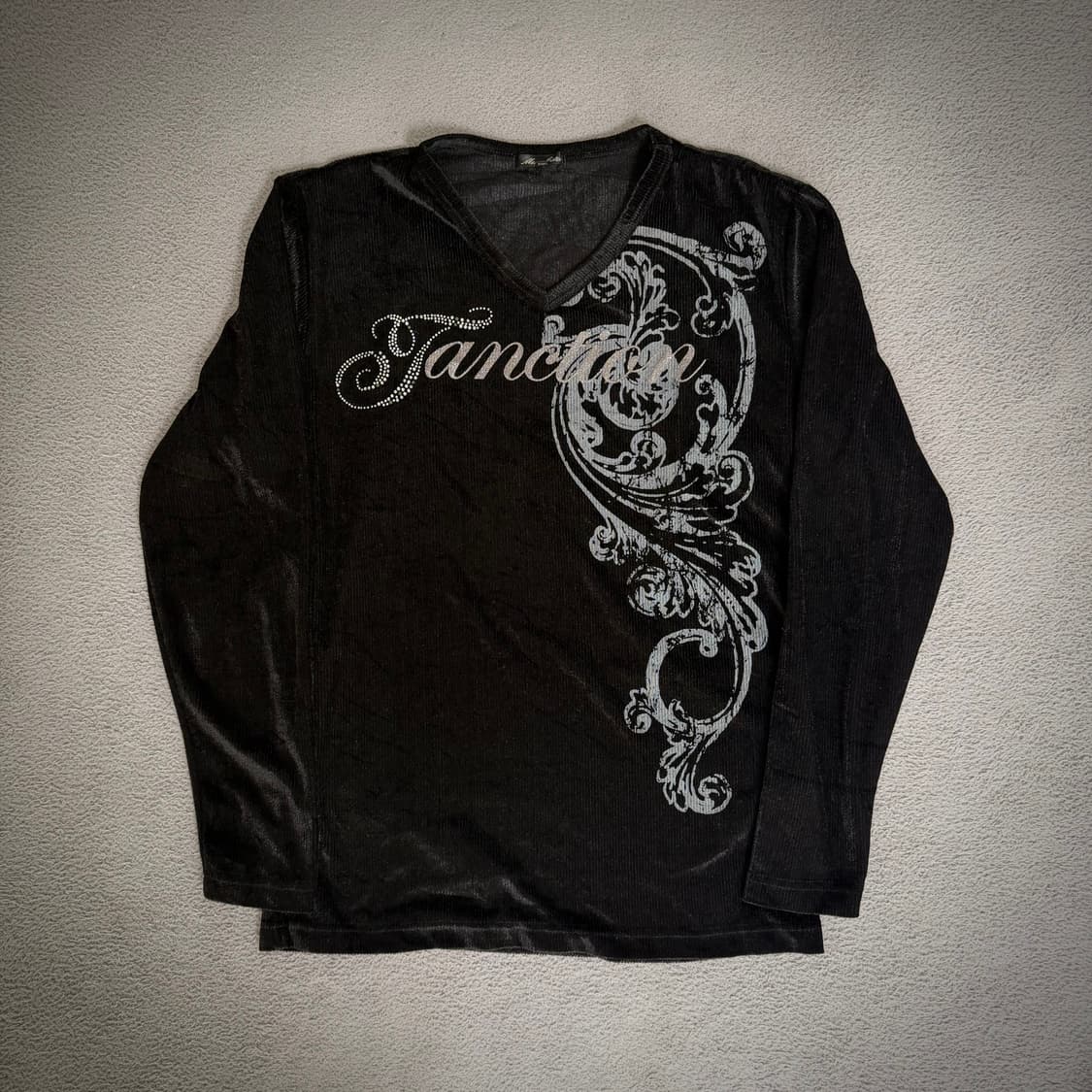 Y2k velvet long sleeve 상품이미지1