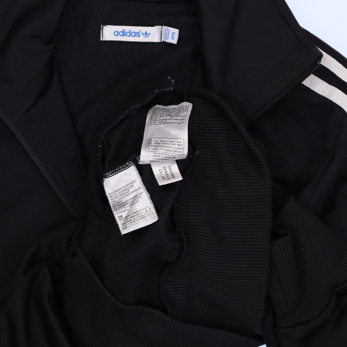 [95] 아디다스 검흰 백로고 파이어버드 트랙탑 집업 져지 N6932 상품이미지7