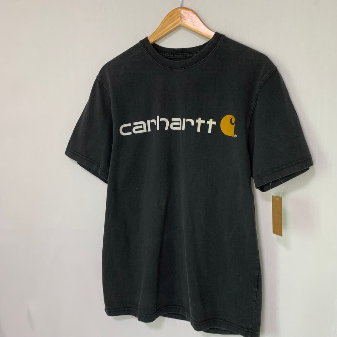 칼하트 차콜 빅 로고 프린팅 반팔 티셔츠 빈티지 남녀공용 상품이미지2